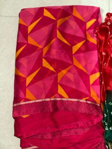 Vibrant Geometric &amp; Bandhani Sarees
