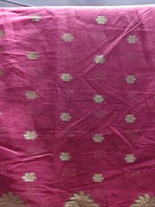 Elegant Pink Brocade saree with blouse