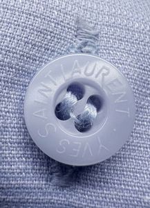 SAINT LAURENT YSL Classic Blue Button-Down Shirt