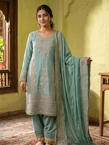 Elegant Pink Embroidered Kurta Set with Dupatta