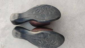 Brown Slip-On Flat Sandals