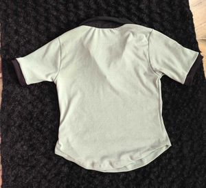 Light Blue Collared V-Neck T-Shirt for girls
