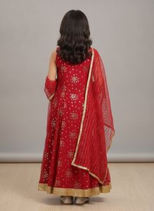 Red & Gold Girls Dress