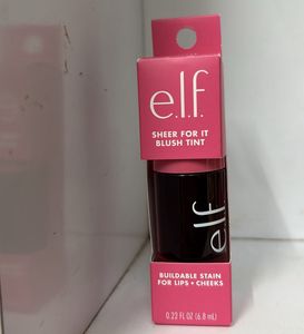 e.l.f. Sheer For It Blush Tint- shade left on red