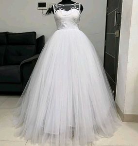 Elegant White Wedding Gown