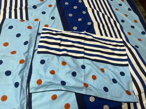 Vibrant Striped &amp; Polka Dot Bed Sheet