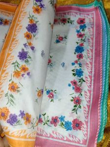 Vintage Floral Handkerchief Scarf