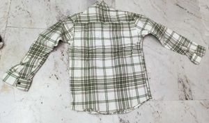 Green &amp; White Checked Shirt