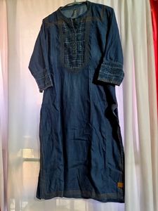 Denim Navy Blue Kurta For Women..ll