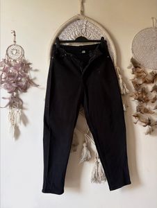 Vintage Washed Black Mom Fit Jeans