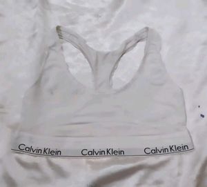 Calvin Klein White Sports Bra