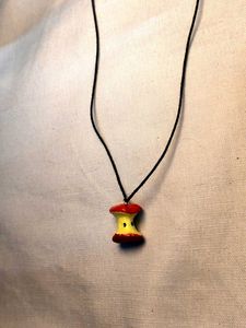 Cute Apple Core Pendant Necklace