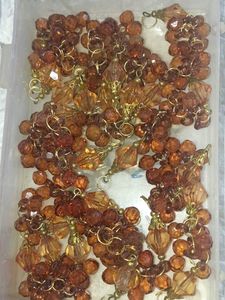 Orange Beaded Drop latkan