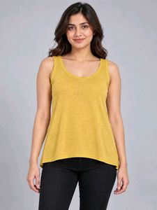 Yellow Sleeveless Tank Top
