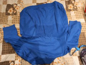 Blue knit cardigan