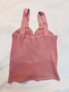Cute Pink Button-Front Tank Top