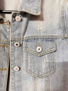 Distressed Light Wash Denim Jacket