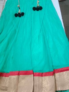 Embroidered Green Dress