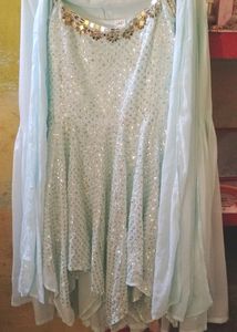 Light Blue Sequin Party Dress