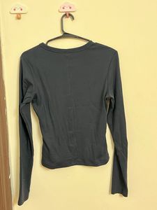 H&amp;M Deep Blue Long Sleeve Top