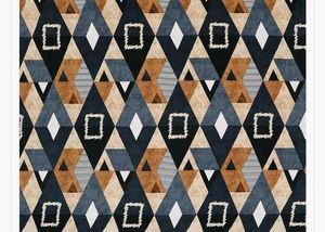 Geometric Print Elastic Fitted Bedsheet