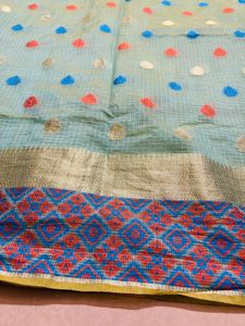 Beautiful Teal Saree with Blouse