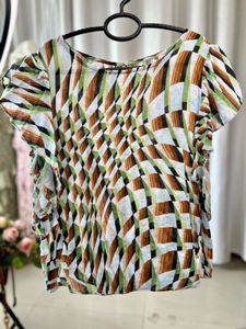 Stylish Geometric Print Top