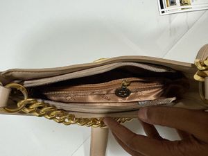 Esbeda Elegant Beige Striped Shoulder Bag
