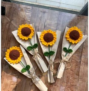 Handmade Crochet Sunflower Bouquet