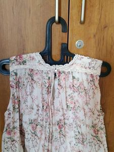Premium Floral Pleated Georgette Top by Fig