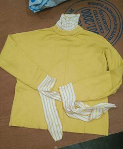Turtleneck Sweater with Striped