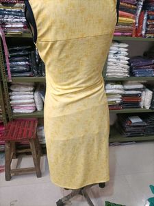 Yellow Printed Sleeveless Kurta 4 kurti combo