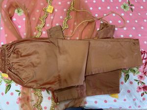 Elegant Brown Ethnic Co-ord Set with jacket