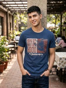 Men's Blue Graphic T-Shirt