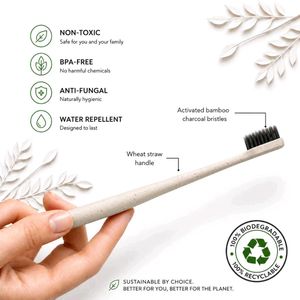 Habits Teeth Whitening Powder &amp; 2 Toothbrushes