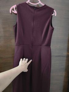 Women's Maroon Bodycon Midi Dress