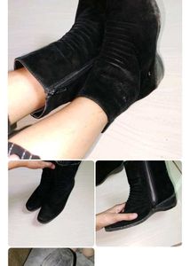 Black Suede Ankle Boots
