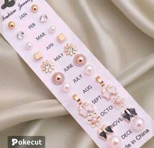 set of 12 classy stud Earrings