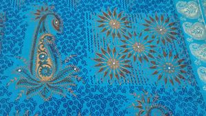 Crepe Blue Saree with Gold Border