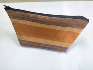 Zipper Pouch for Makeup/Stationary - Raw Silk Zari
