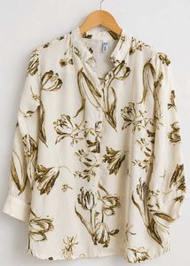 Vintage Floral Print Button-Up Shirt