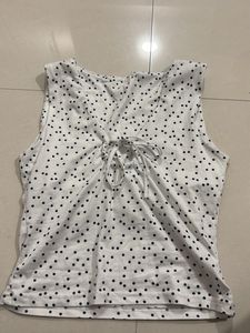 Polka Dot Tie-Back Tank