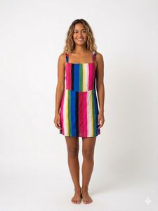 Forever 21 Multi Coloured Stripe Dress Brand New