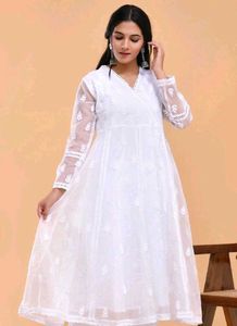 chikankari anarkali kurta