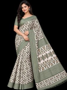 Elegant Printed Cotton Saree