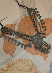 Boho Oxidized Silver Necklace
