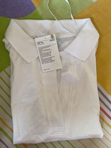 H&amp;m White Cropped Polo T-Shirt