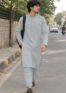Men's Grey Kurta Set