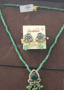Green Beads Necklace Set