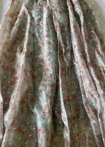 Floral Print Organza Skirt